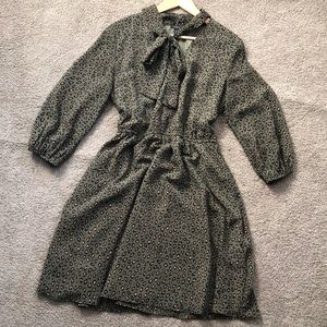 Leopard print midi dress